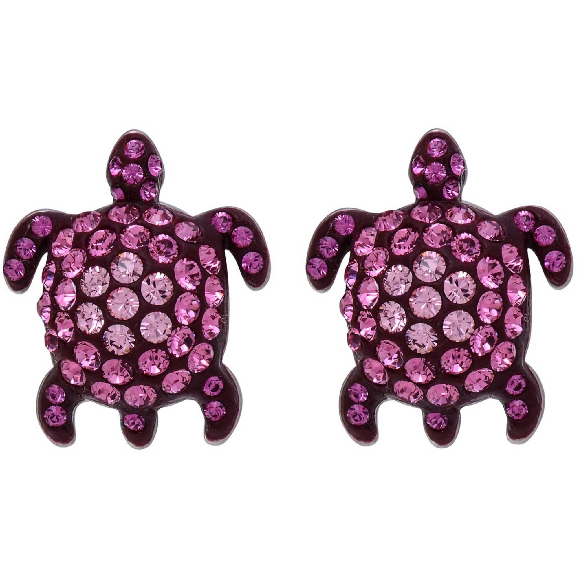 Swarovski Women's Earrings - Mustique Sea Life Rhodium Plated Pink Crystal | 5524396