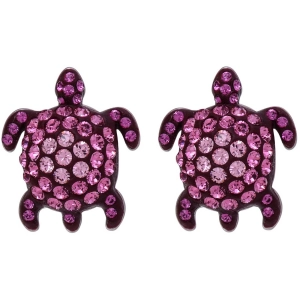 Swarovski Women's Earrings - Mustique Sea Life Rhodium Plated Pink Crystal | 5524396