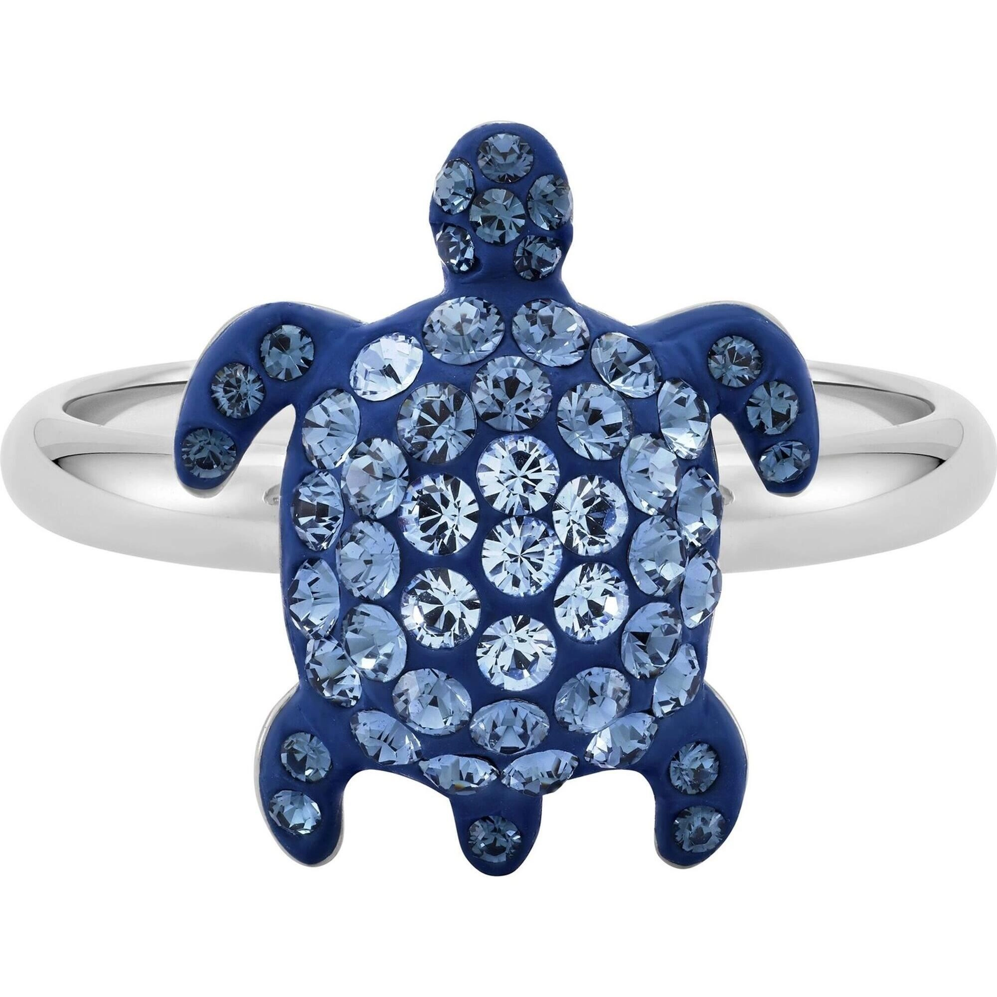 Swarovski Women's Ring - Mustique Sea Life Blue Crystals Turtle, Size 7 | 5524496