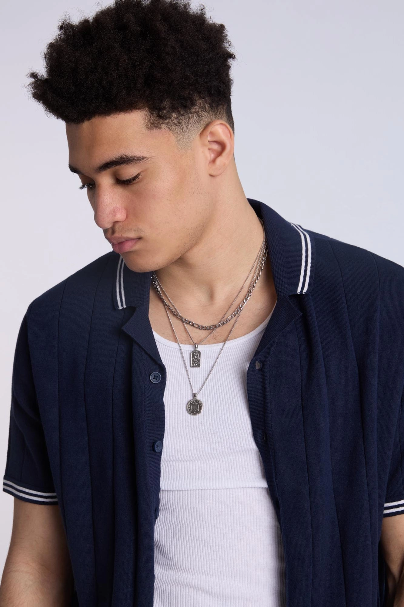 Sweater Knit Short Sleeve Shirt