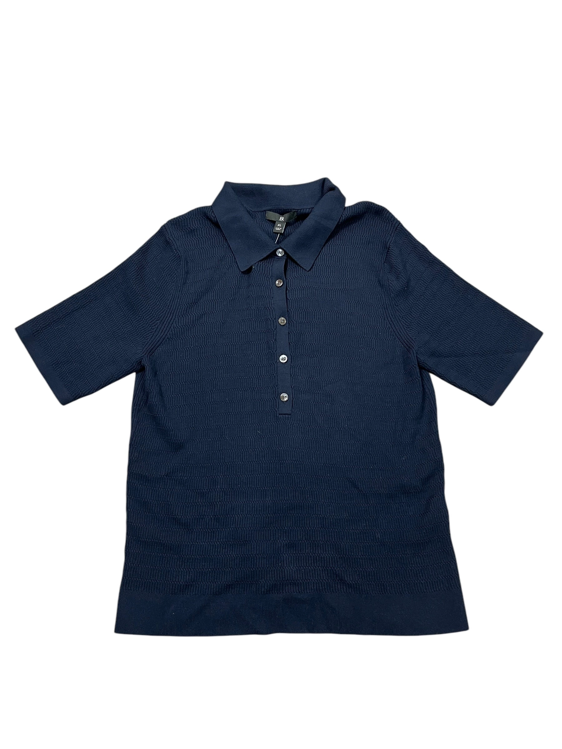 Top Ss By Banana Republic In Navy, Size:Xl