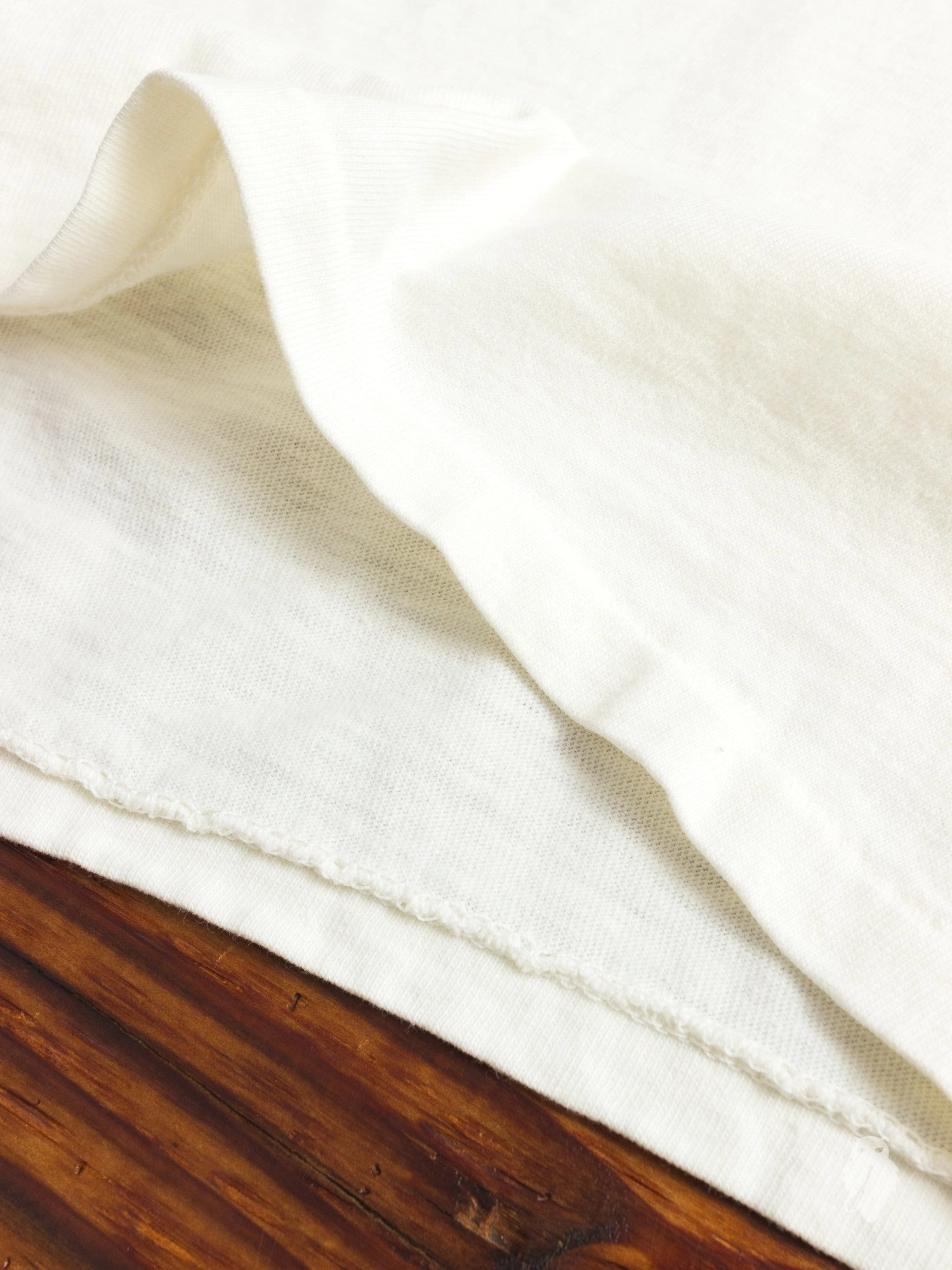Tube Knit Pocket T-Shirt in White