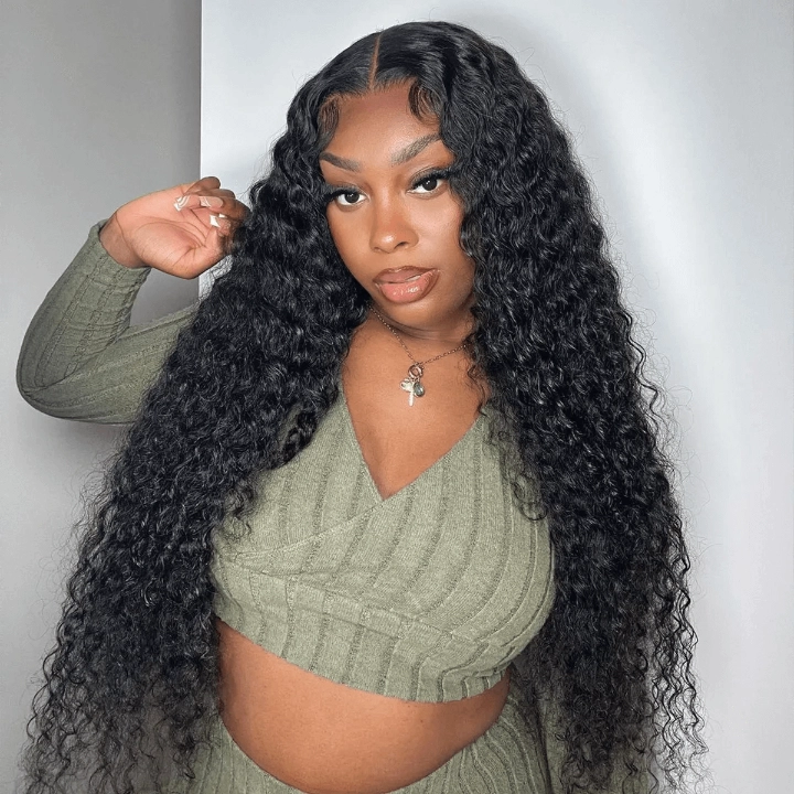 Tuneful Deep Wave 13x6 Transparent Lace Frontal Human Hair 180% Density Wigs Bogo Deal