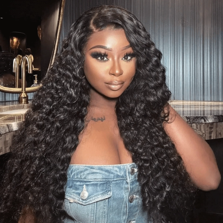 Tuneful Deep Wave 13x6 Transparent Lace Frontal Human Hair 180% Density Wigs Bogo Deal