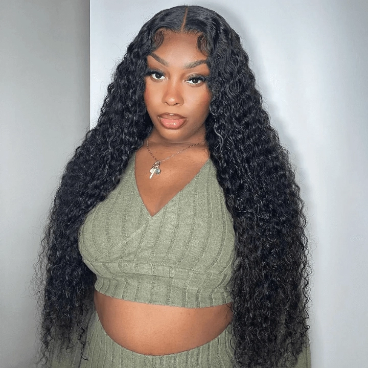 Tuneful Deep Wave 13x6 Transparent Lace Frontal Human Hair 180% Density Wigs Bogo Deal