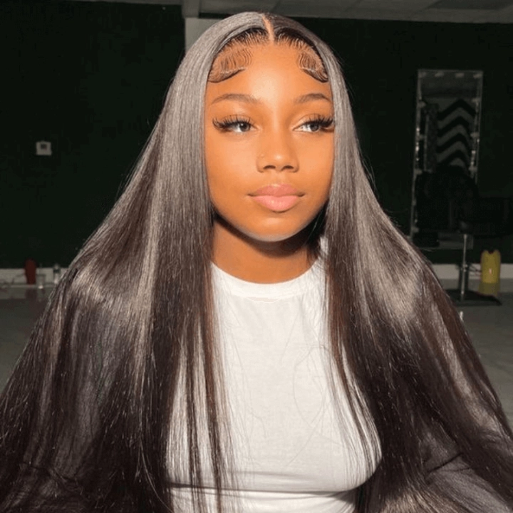 Tuneful Straight 13x6 Transparent Lace Frontal Human Hair 180% Density Wigs Bogo Deal