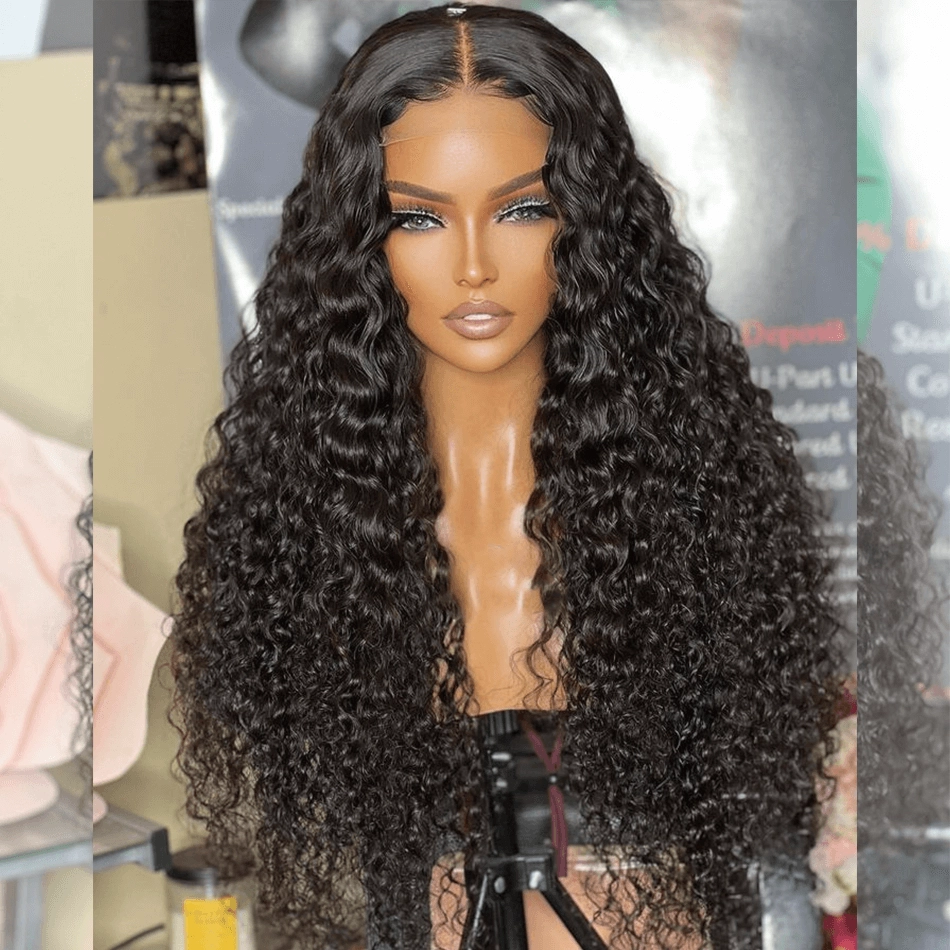 Tuneful Transparent 13x6 Lace Front Human Hair Wigs Raw Indian Water Wave Wigs