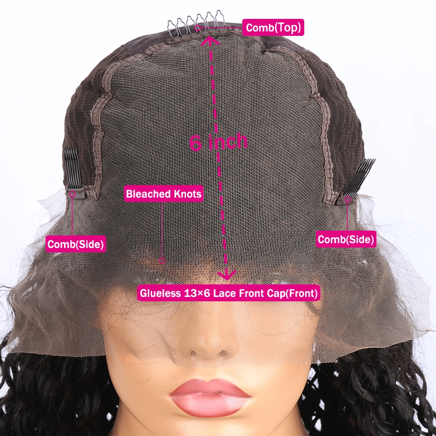 Tuneful Transparent 13x6 Lace Front Human Hair Wigs Raw Indian Water Wave Wigs