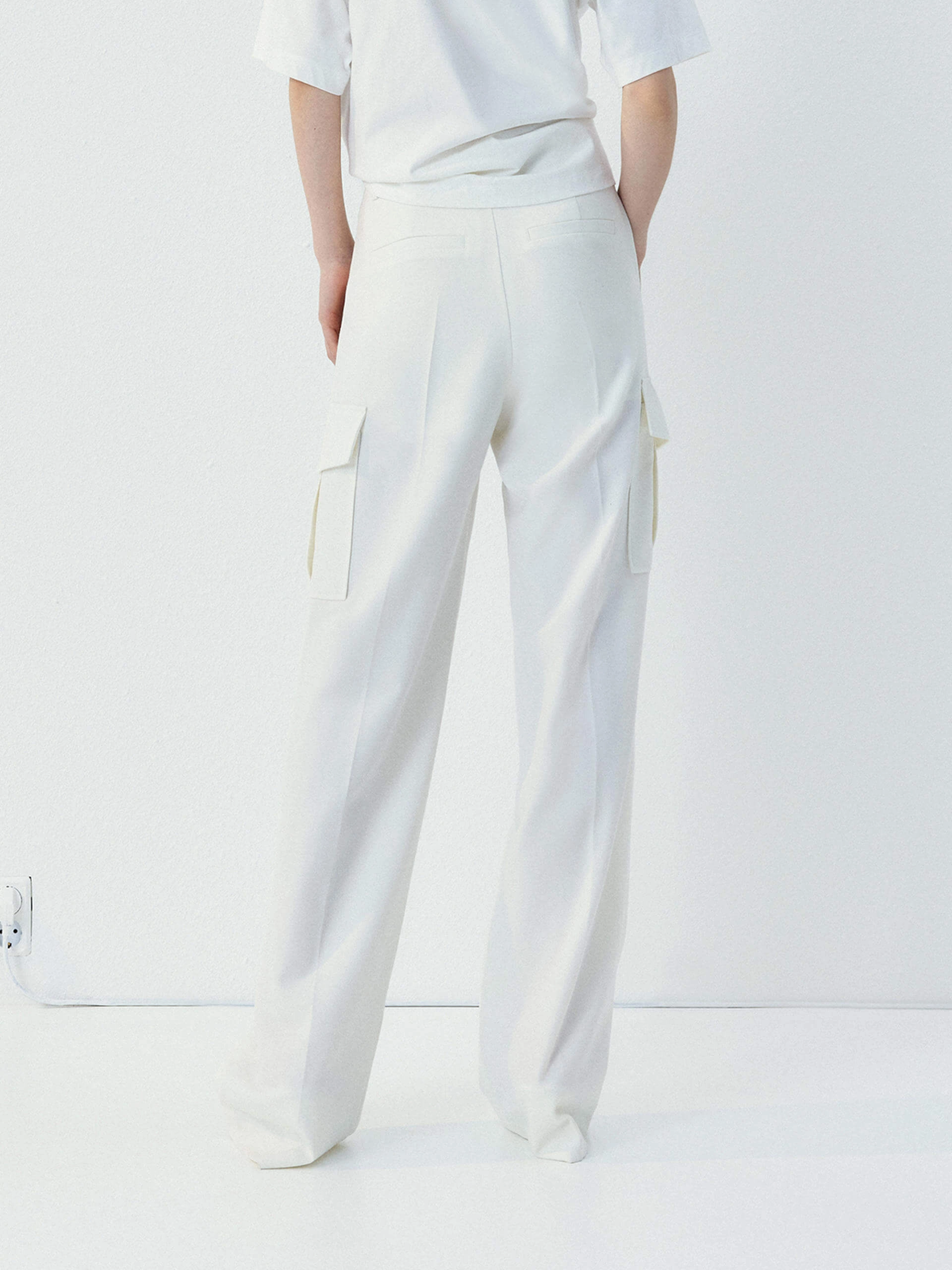 Wool Blend Cargo Pants