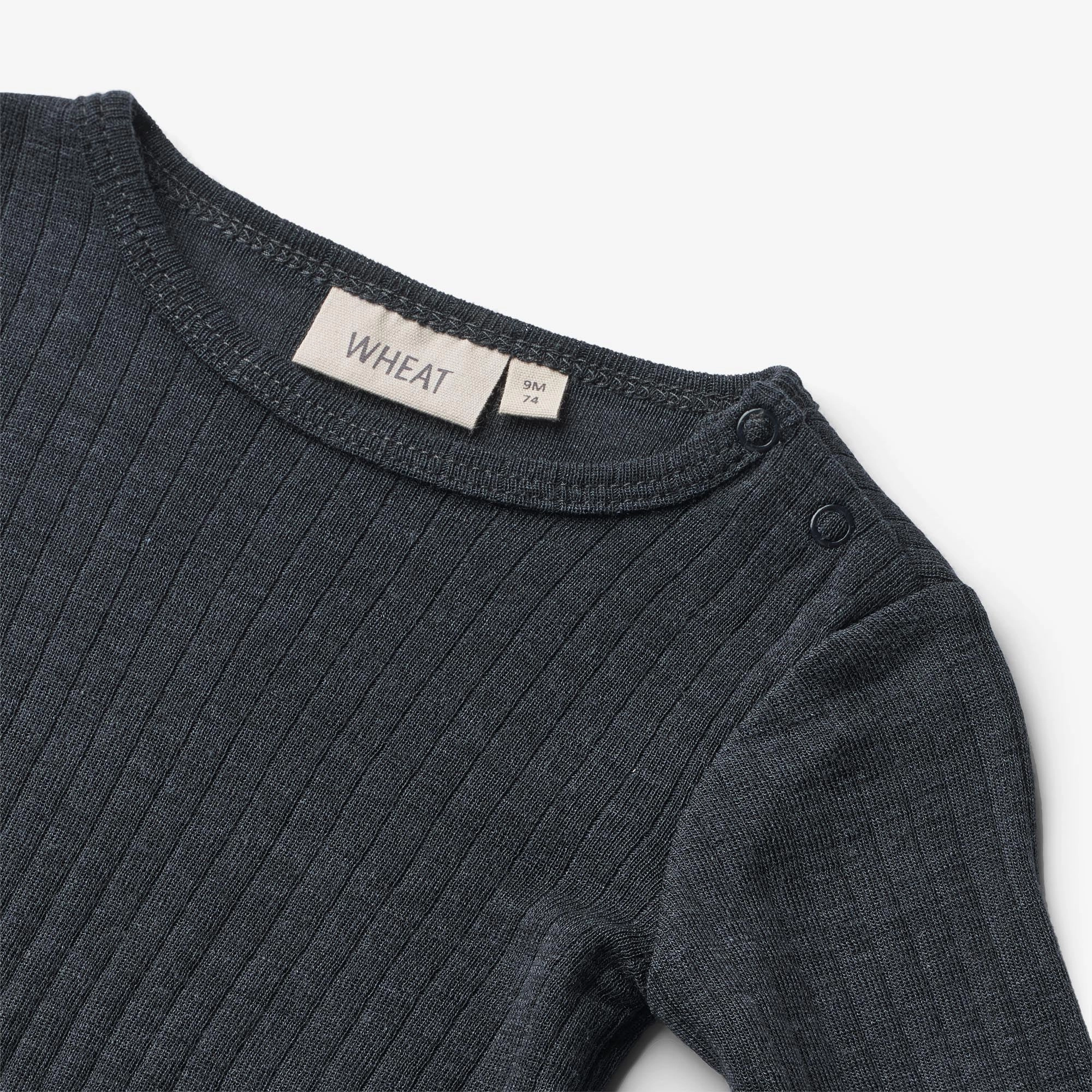Wool Silk Body L/S Lucca - navy