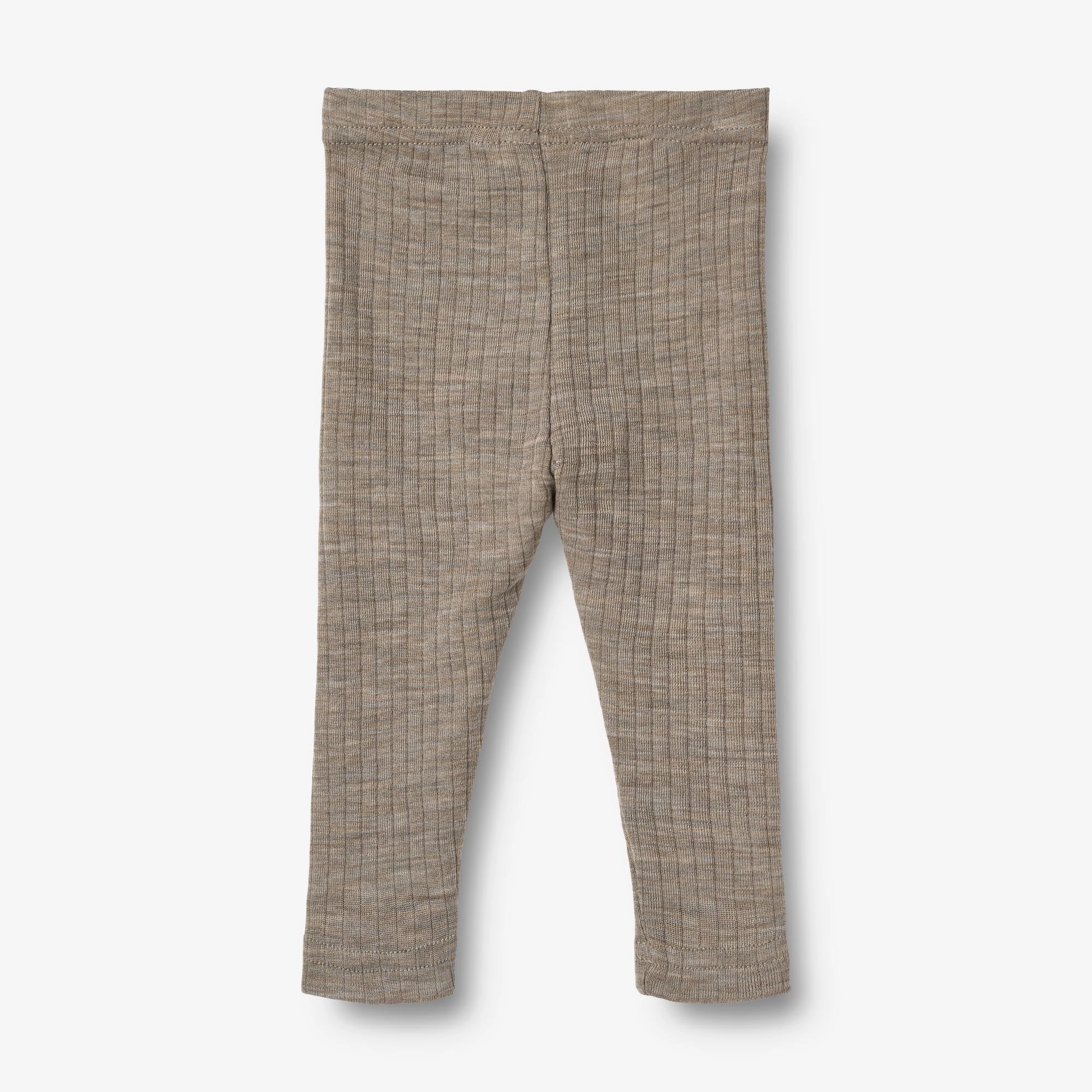 Wool/Silk Leggings Agi | Baby - khaki melange