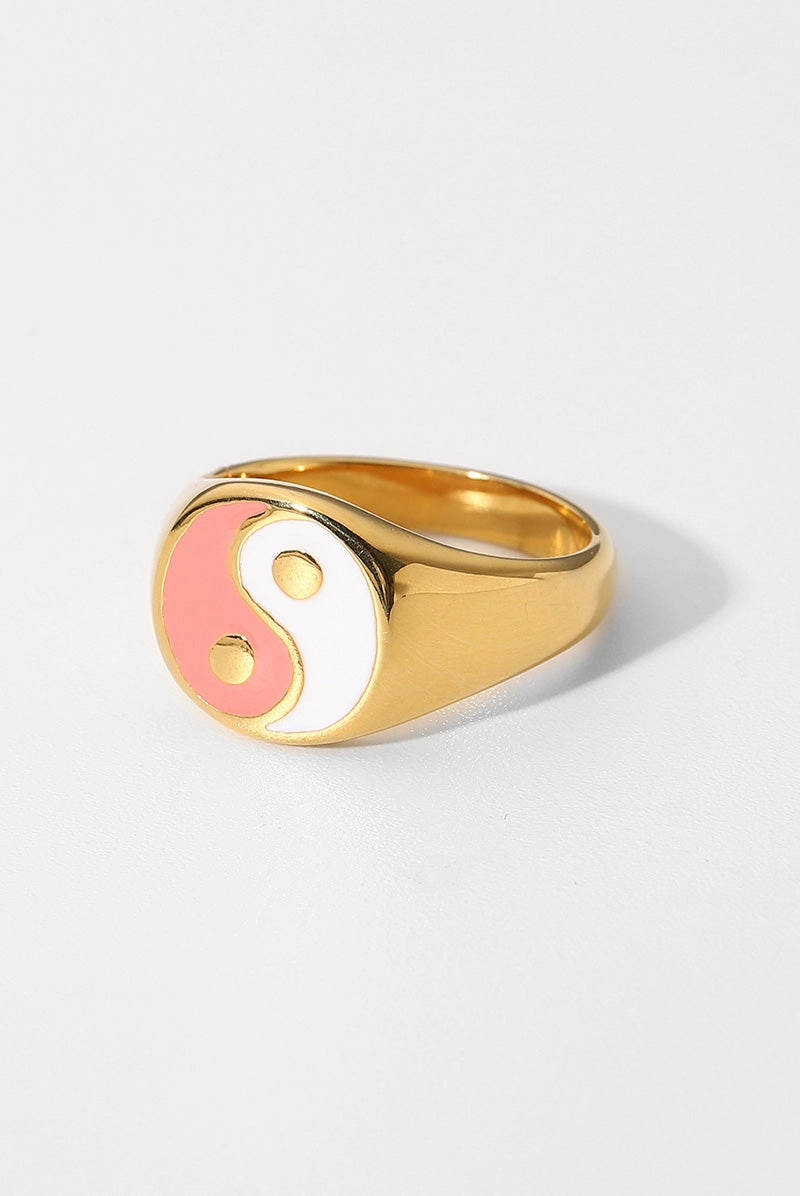 Yin Yang Ring | Pastel Pink | Ring fra Birdsong