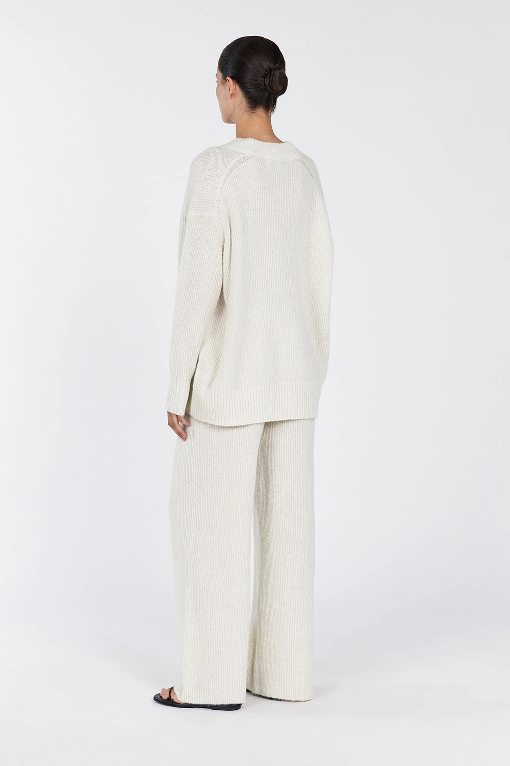ZELIE CREAM MARLE KNIT PANT